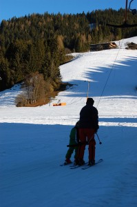 Wenn Kinder Lift fahren