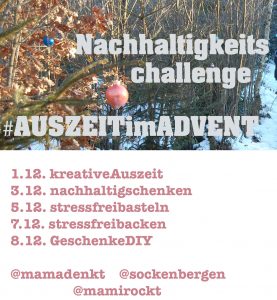 bewusster Konsum: instachallenge #AuszeitimAdvent