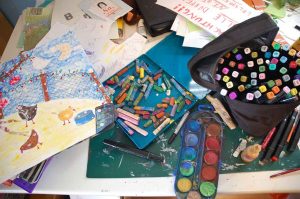 Materila zum stressfreien Malen mit Kindern