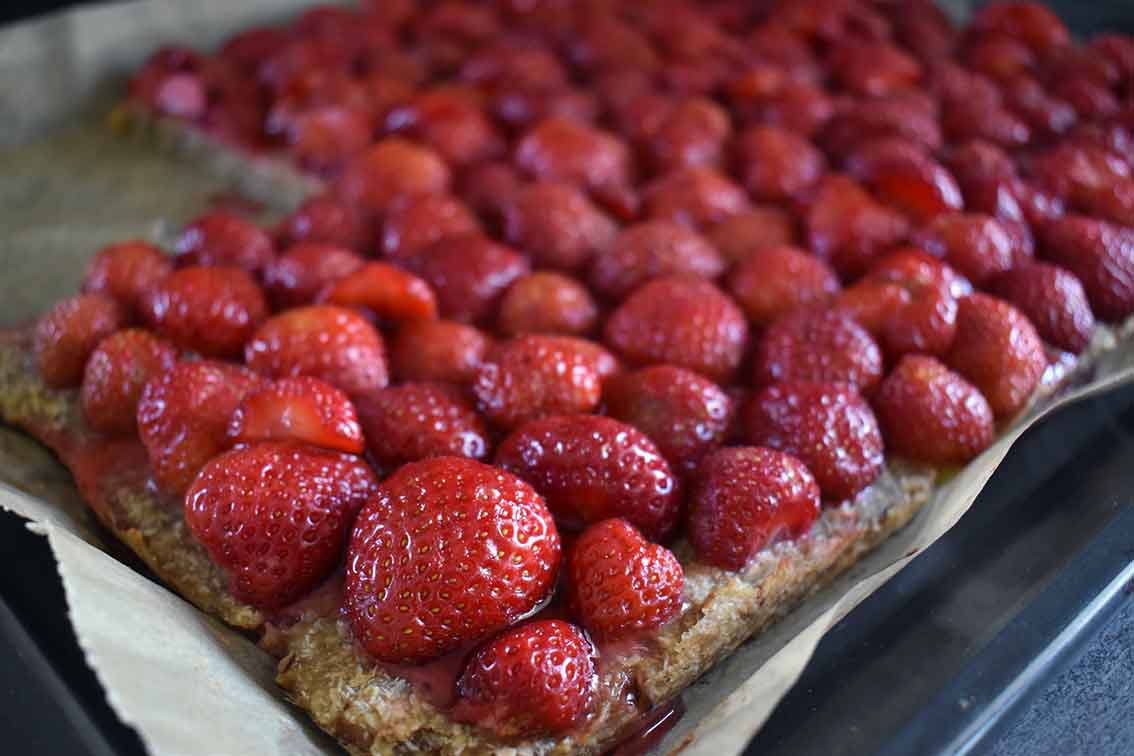 veganer Erdbeerkuchen